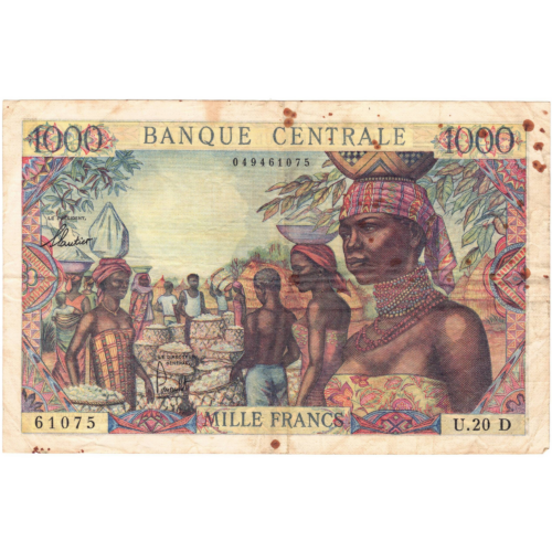 afrique 1000 francs 1962 avers 041