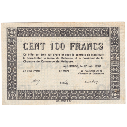 mulhouse 100 francs 1940 revers 037