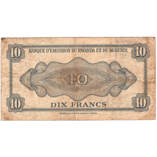 rwanda burundi 10 francs 1960 revers 092
