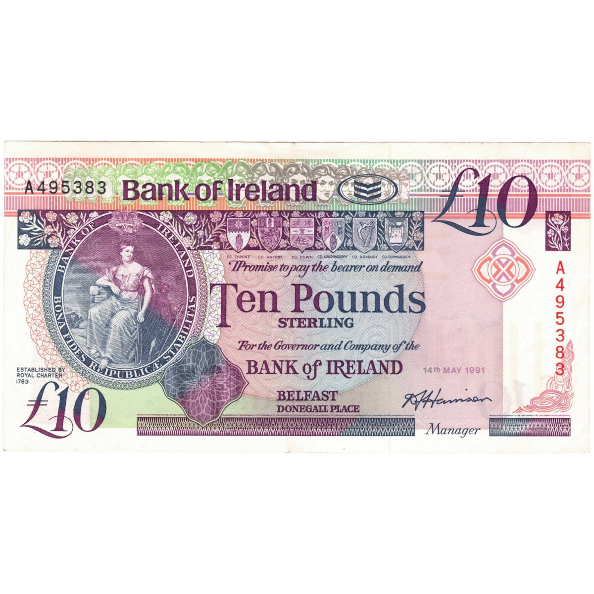 irlande 10 pounds 1991 avers 085
