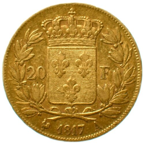 20 francs 1817 AParis or avers 398