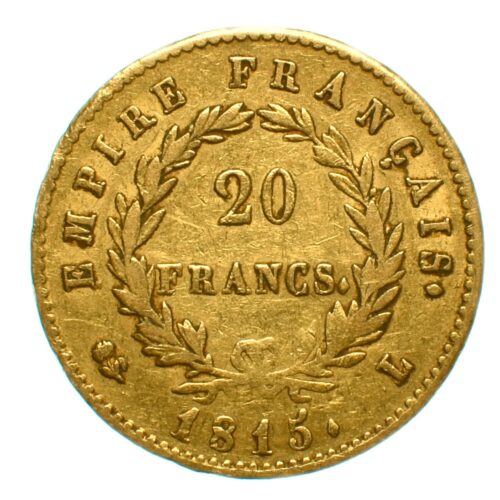 20 francs or 1815 100jours revers 372