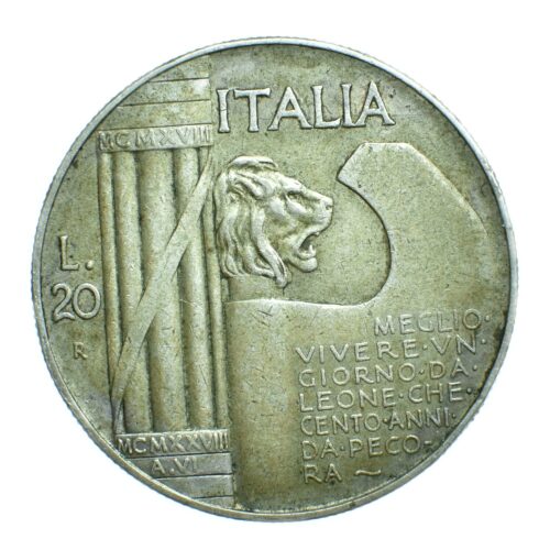 italie 20lire 1928 avers 286