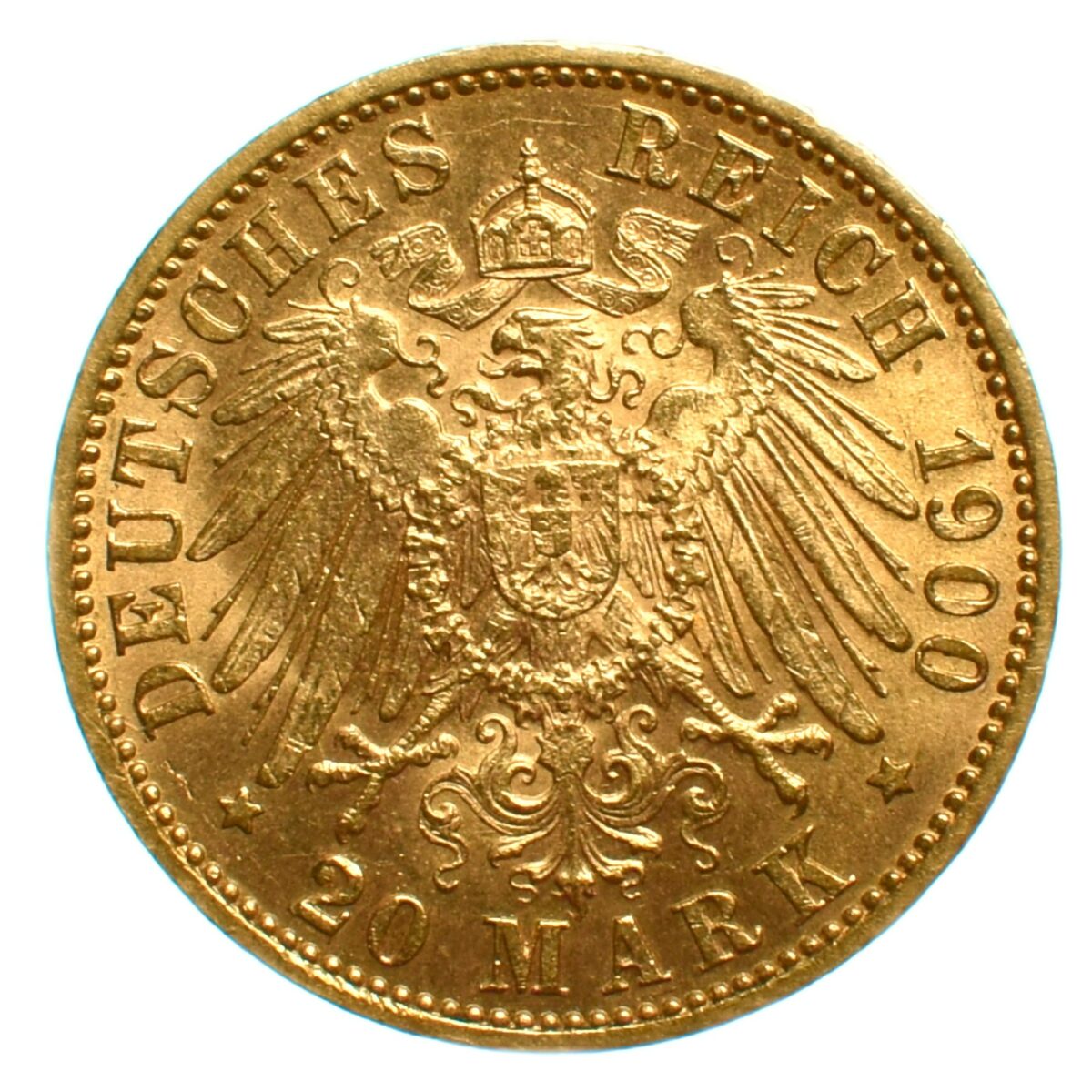 allemagne 20mark or 1900 revers 329