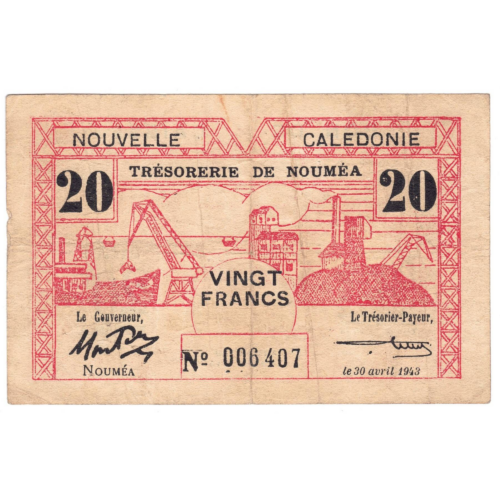 noumea 20 francs 1943 avers 045