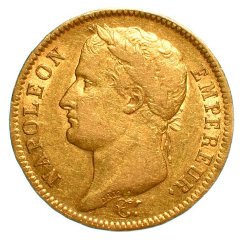 Napoleon 40francs or 1810w lille revers 410