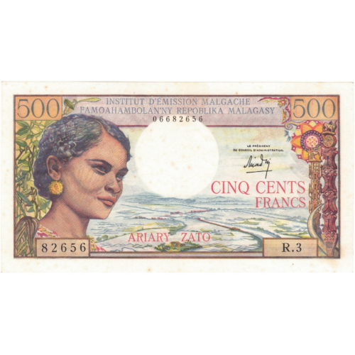 Madagascar 500 francs 1964 avers 029