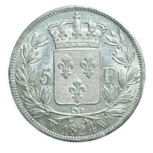 5 francs 1824 w avers 392