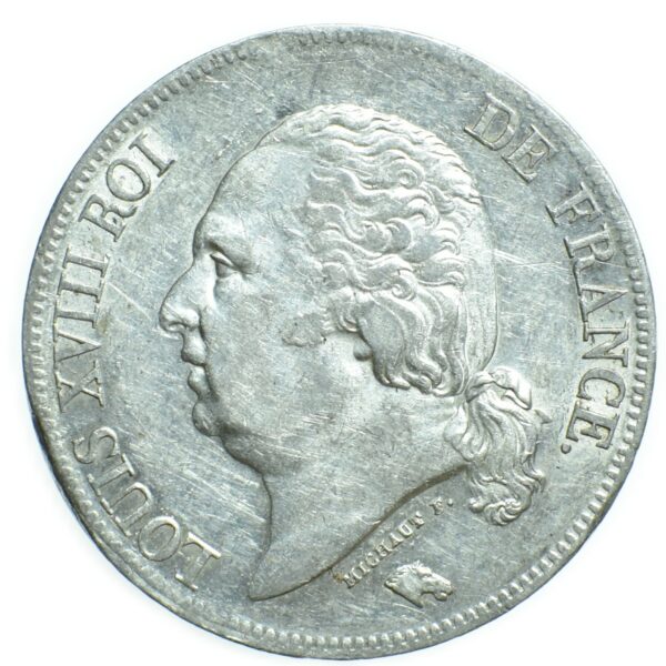 5 francs 1824 w revers 392