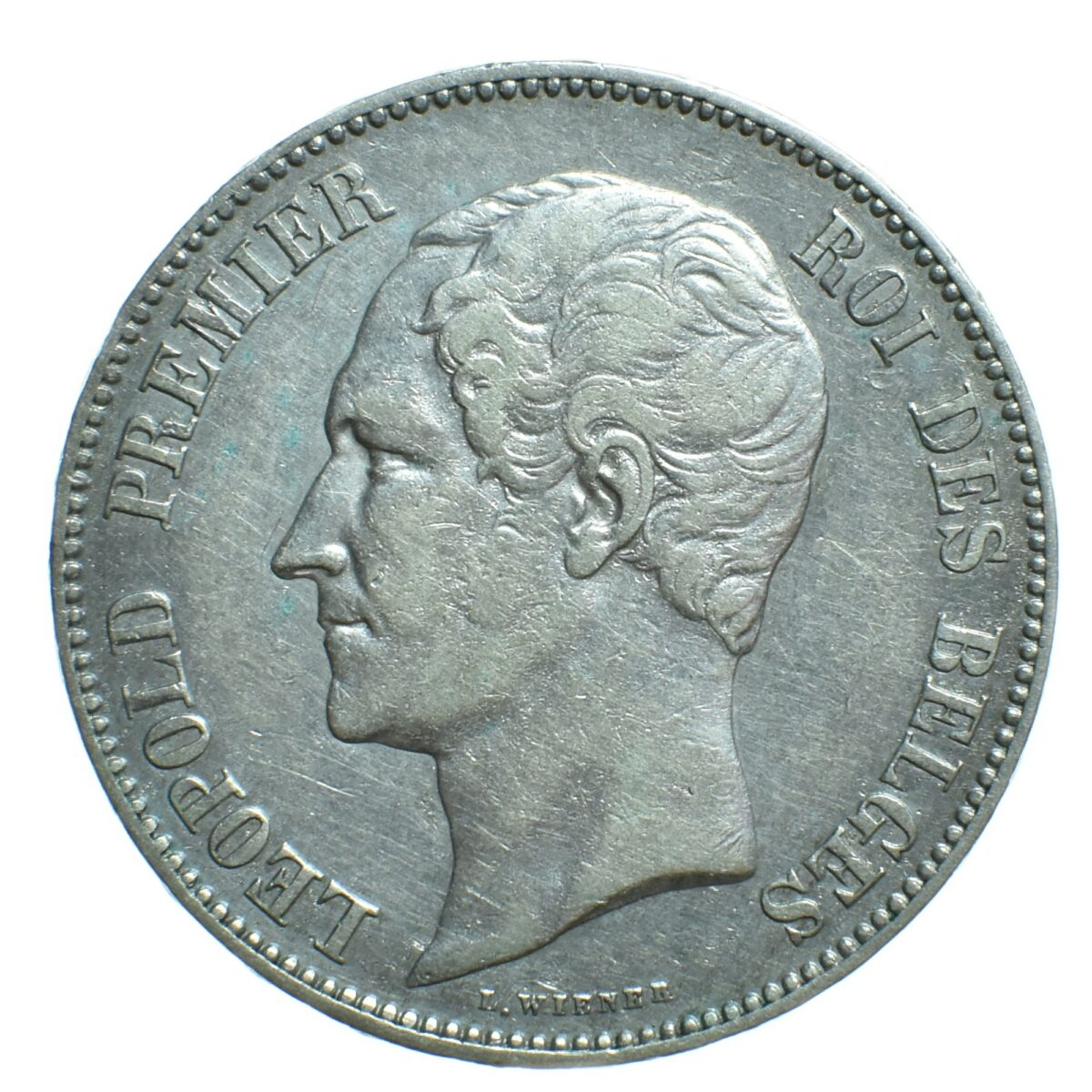 5 francs belgique 1858 avers 110