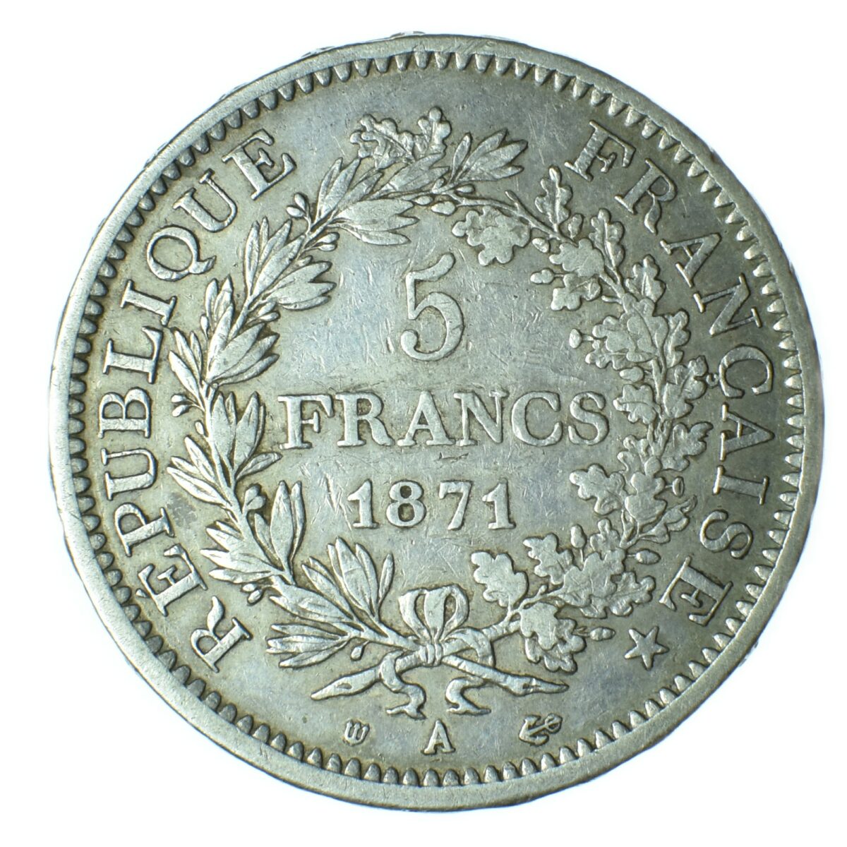 5 francs camélinat trident avers 191