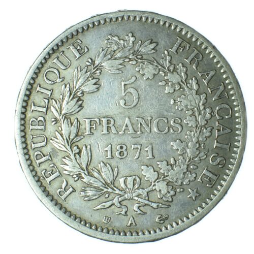 5 francs camélinat trident avers 191