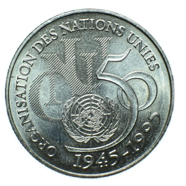 5 francs ONU 1995 avers 16