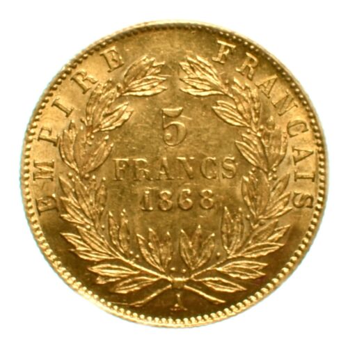 5 francs or 1868 avers 340