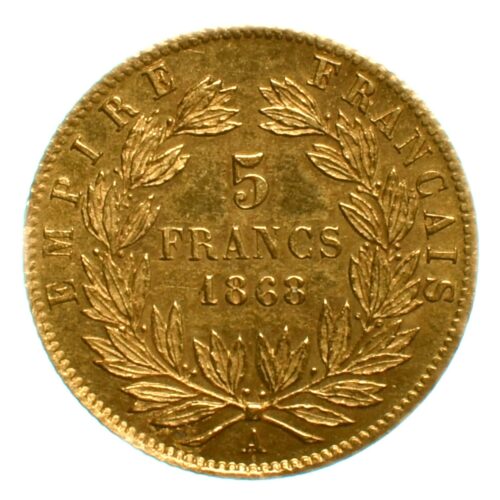 5 francs or 1868 revers 341