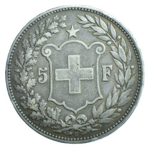 5 francs suisse revers 1894 284