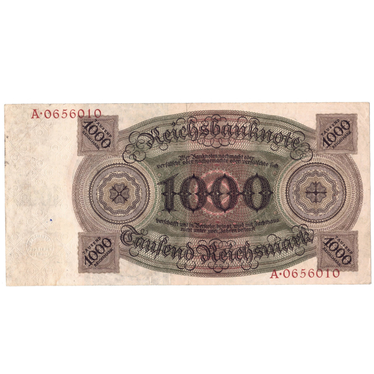 Allemagne 1000 reichsmark1924 revers 0058