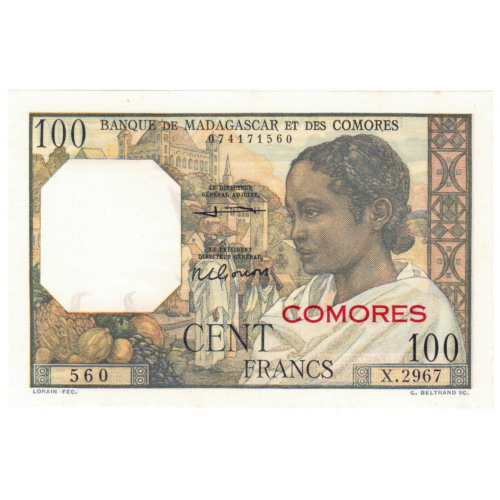 Comores 100 francs 1960 avers 0106