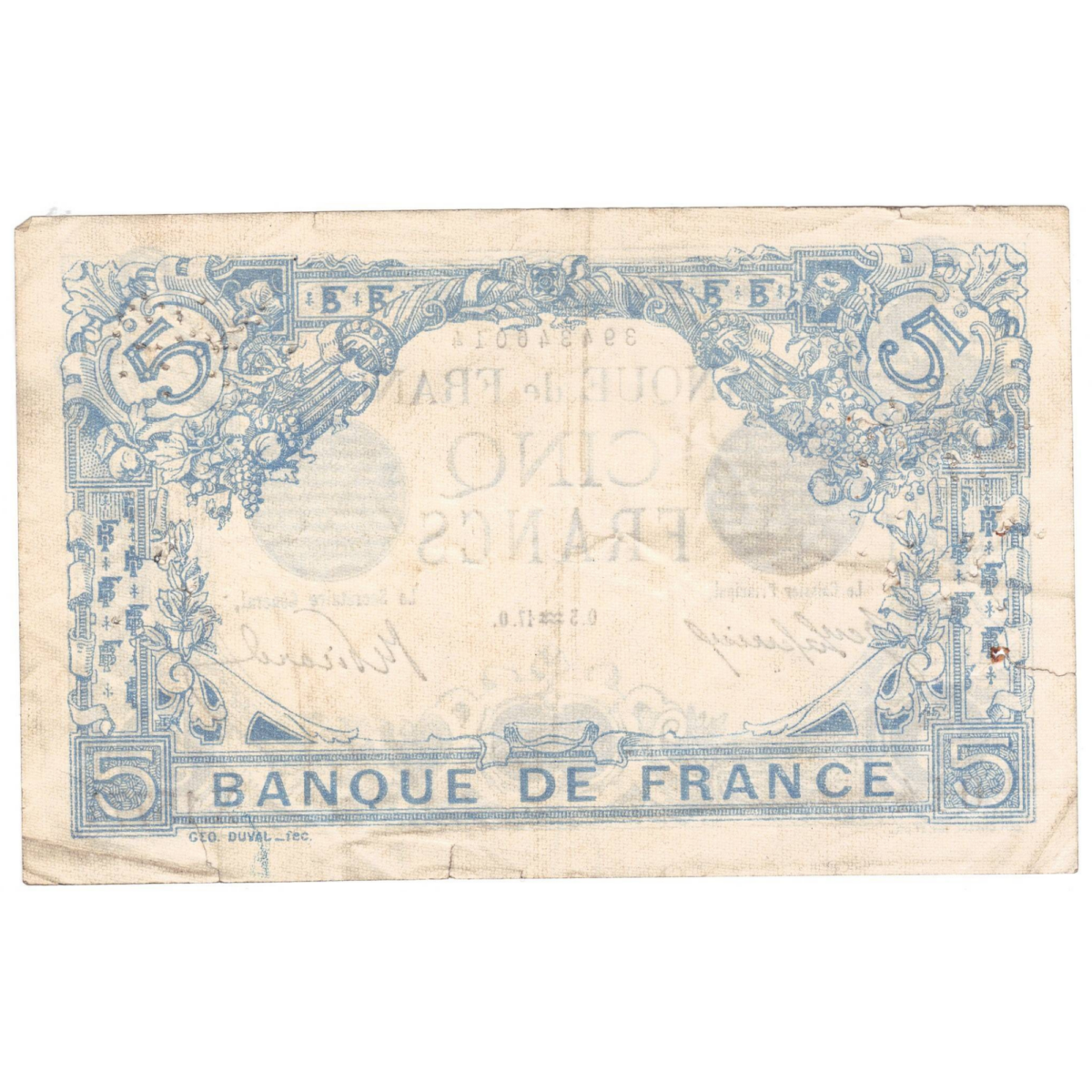 France 5 francs bleu 1917 revers 0022