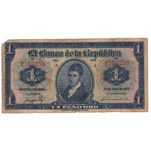 colombie peso 1923 avers 0099