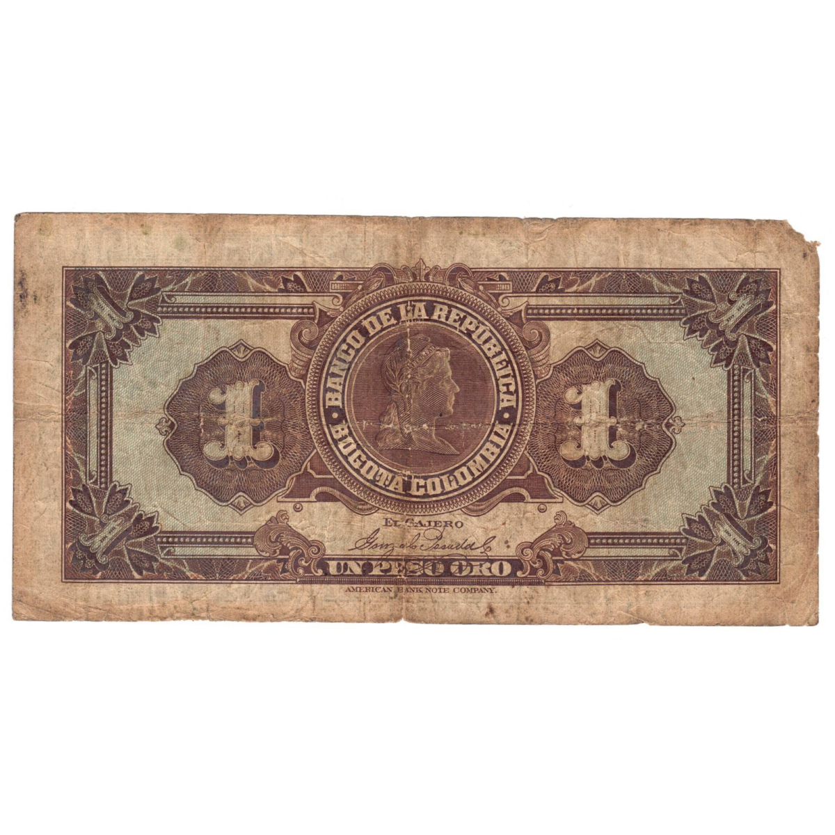 colombie peso 1923 revers 0099