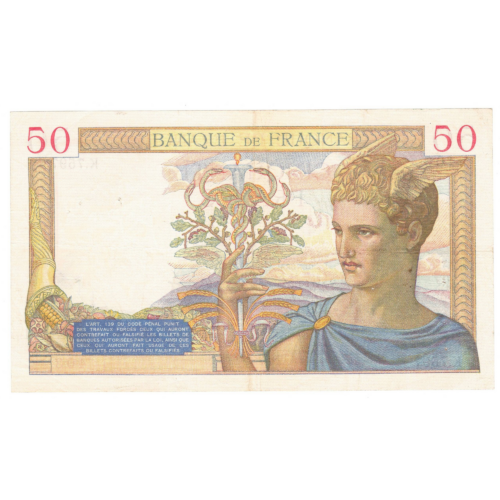 france 50 francs ceres 1938 revers 0125