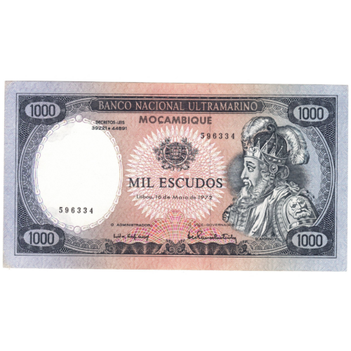 mozambique 1000 escudos 1972 avers 0107