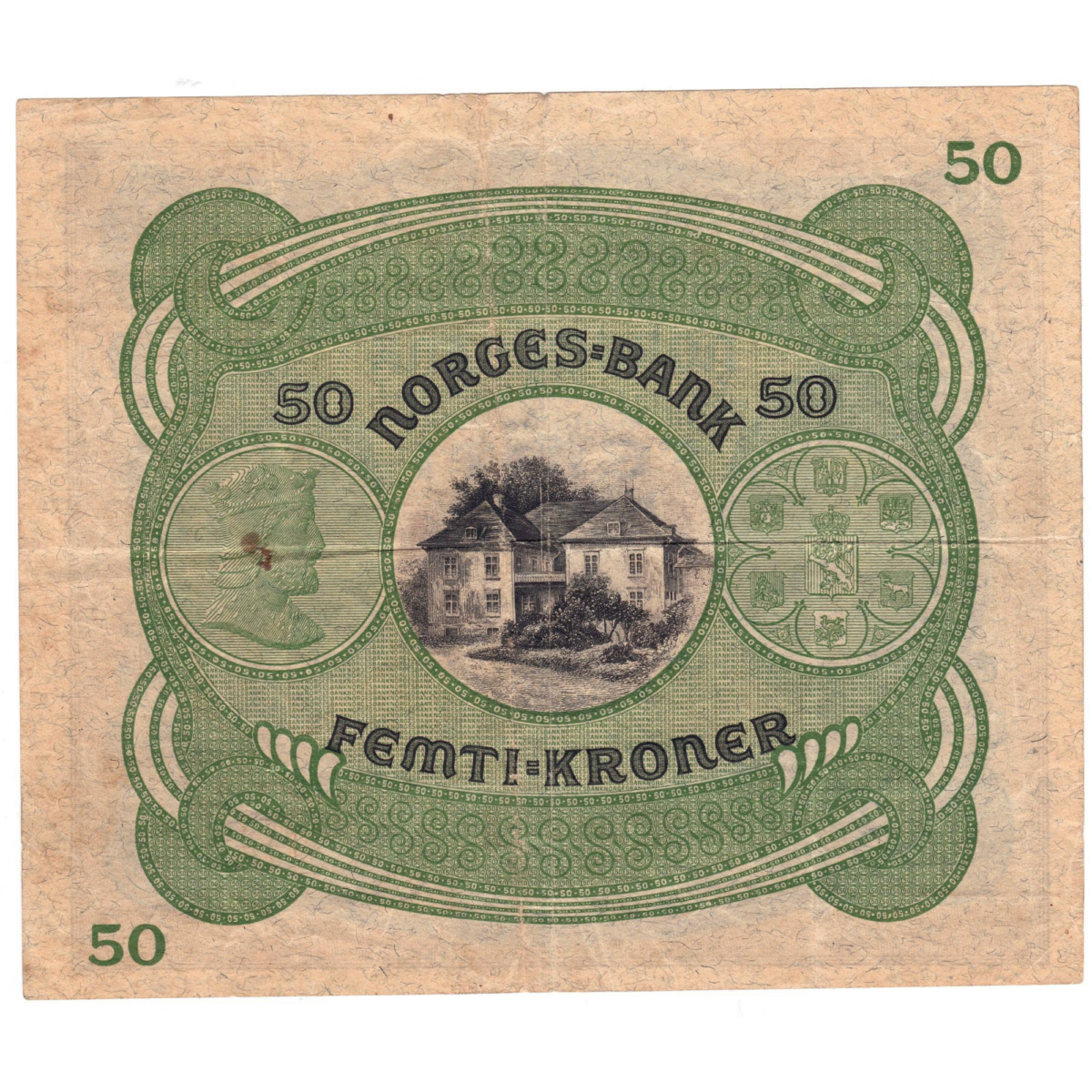 norvege 50 kroner 1944 revers 0124