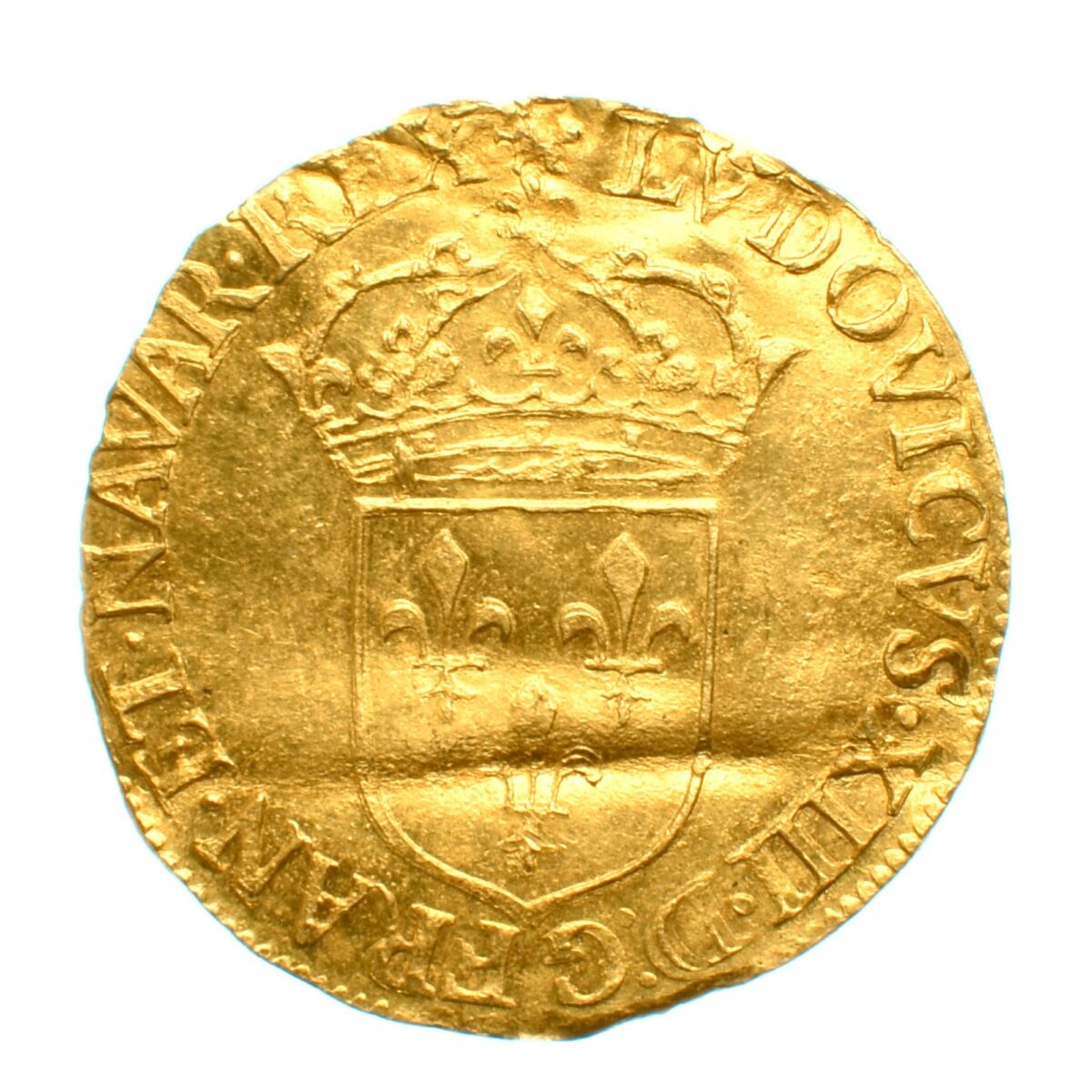 LOUIS XIII OR 1637 TROYES AVERS