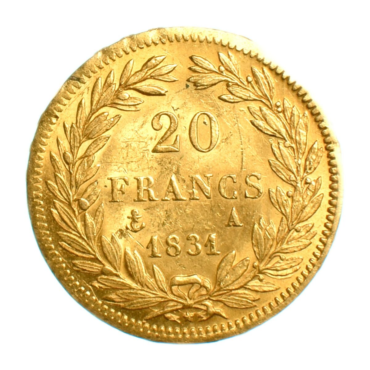 Louis-Philippe Ier 20 francs or 1831 avers