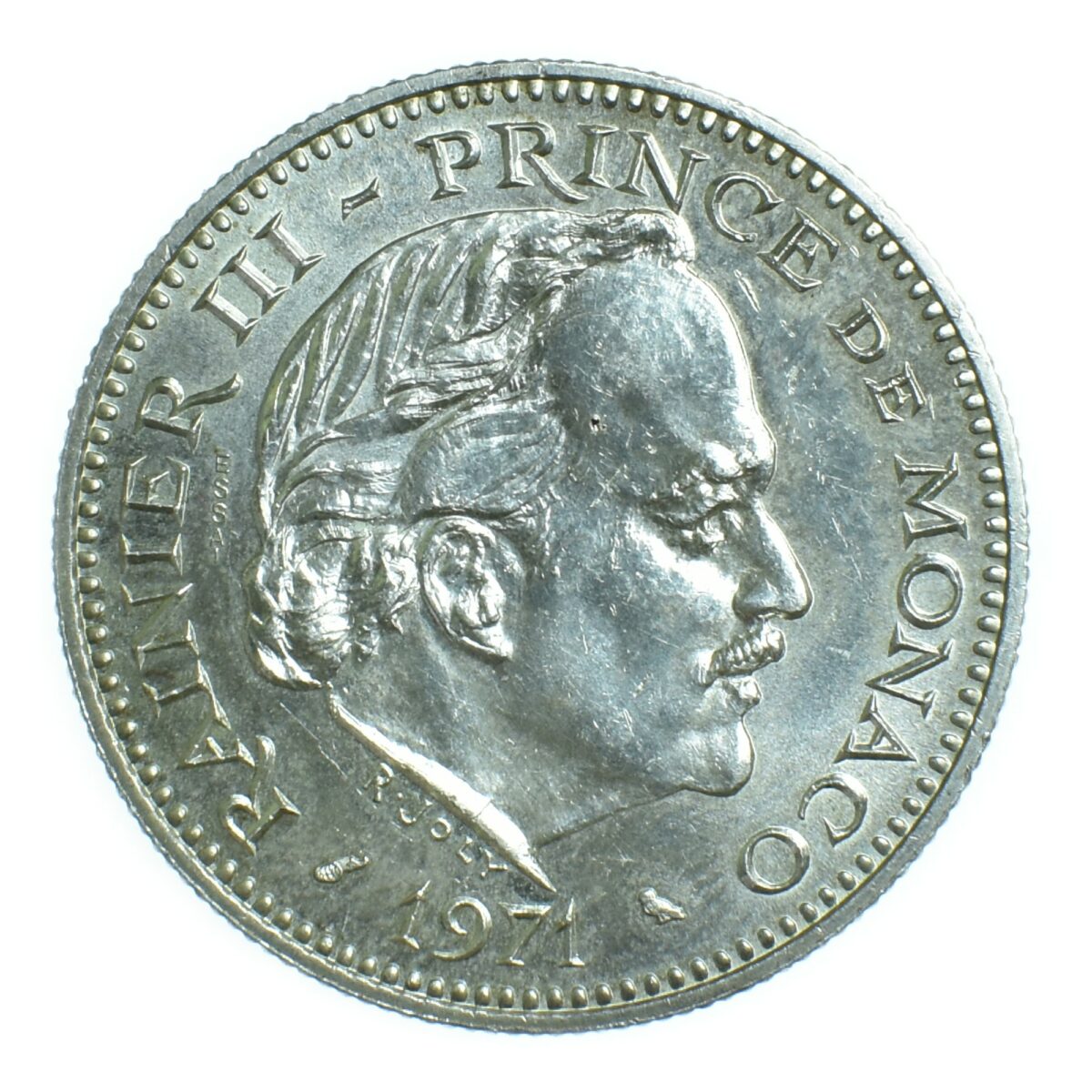 MONACO 5 FRANCS ARGENT 1971 ESSAI