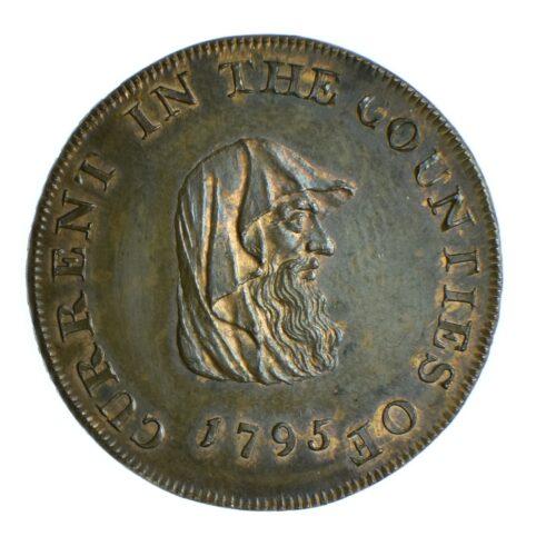 HALFPENNY1795ABEILLEAVERS