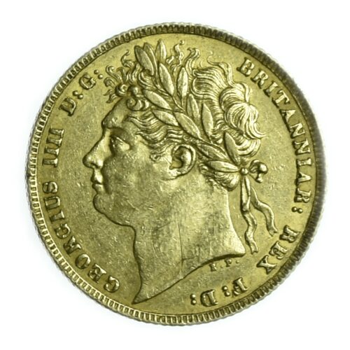 SOUVERAIN OR GEORGES IV 1821 AVERS