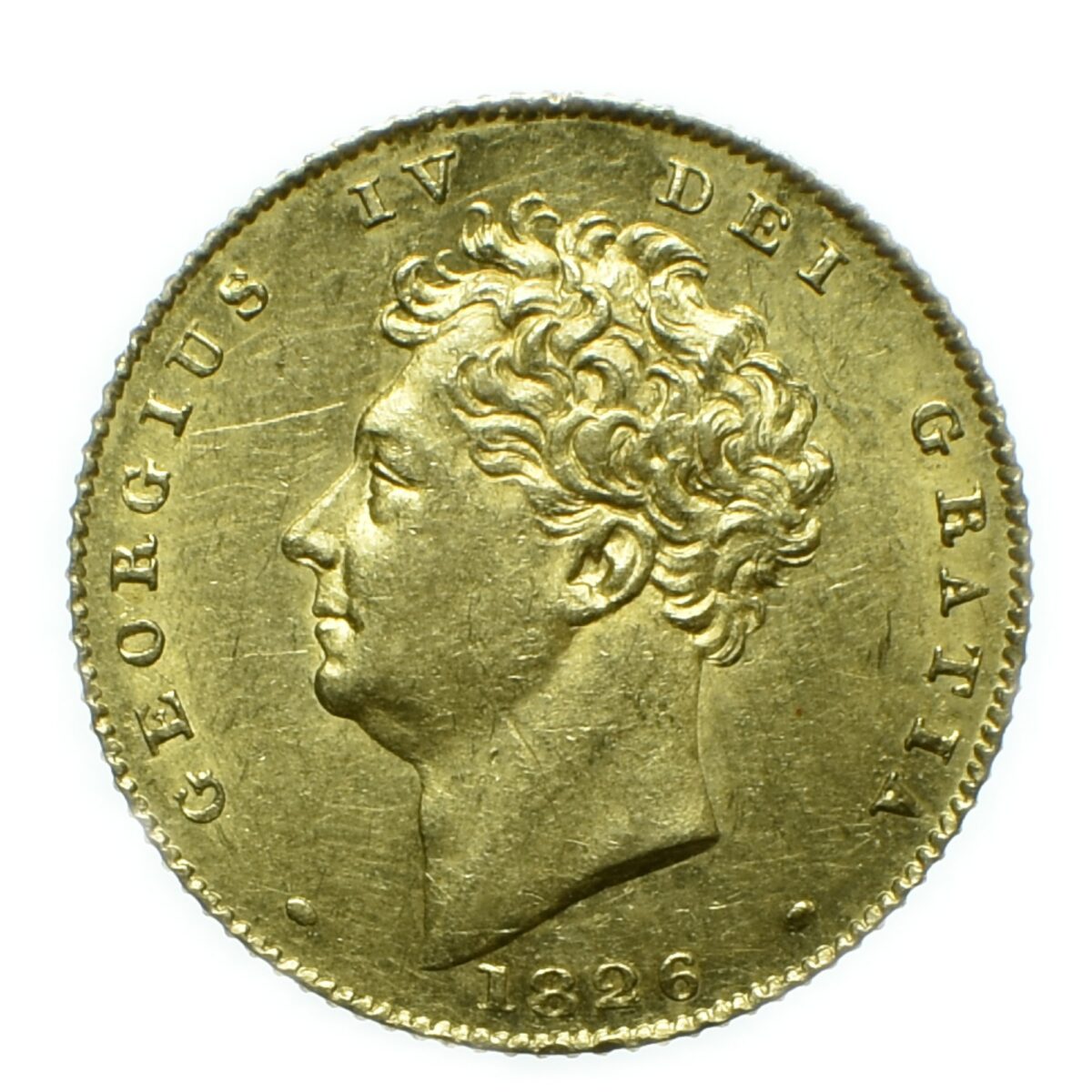 ANGLETERRE GEORGES III DEMI SOUVERAIN OR 1826 REVERS