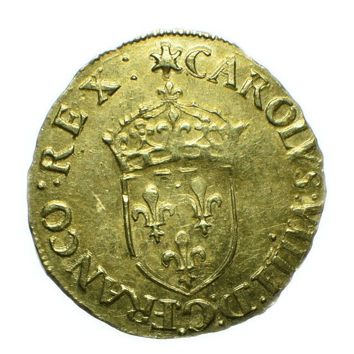 CHARLES IX ECU OR SOLEIL 1564 AVERS