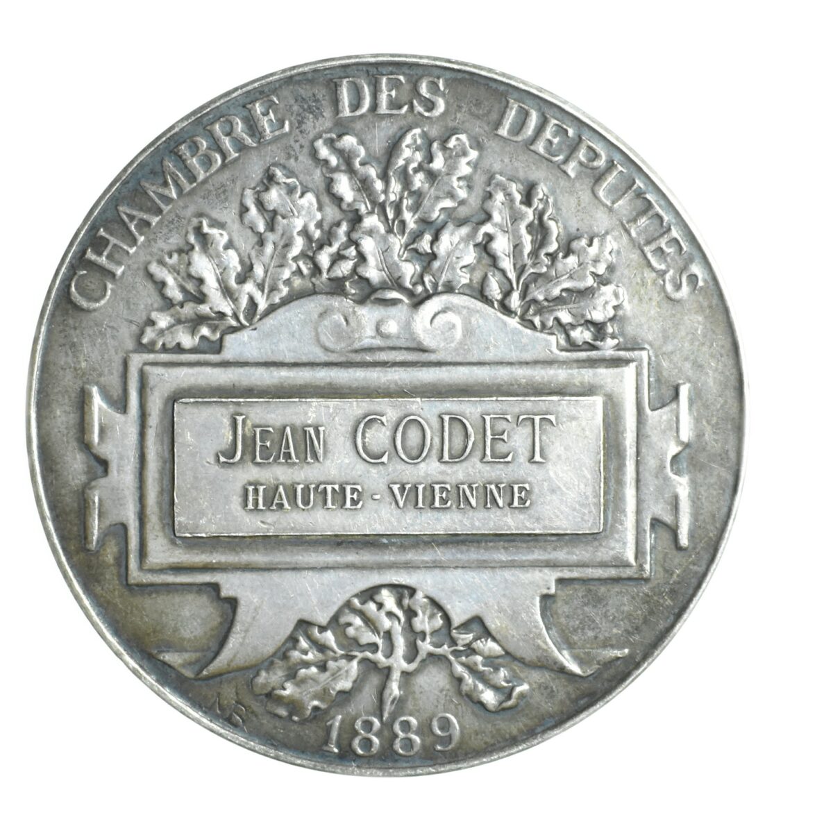 MEDAILLE DEPUTE CODET ARGENT REVERS