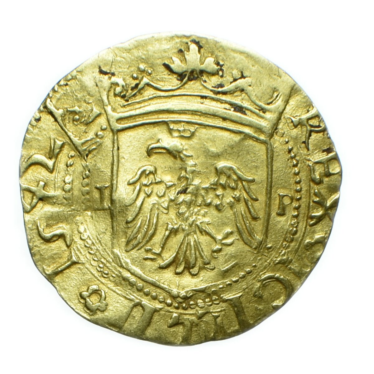 SCUDO OR CHARLES V QUINT 1542 REVERS