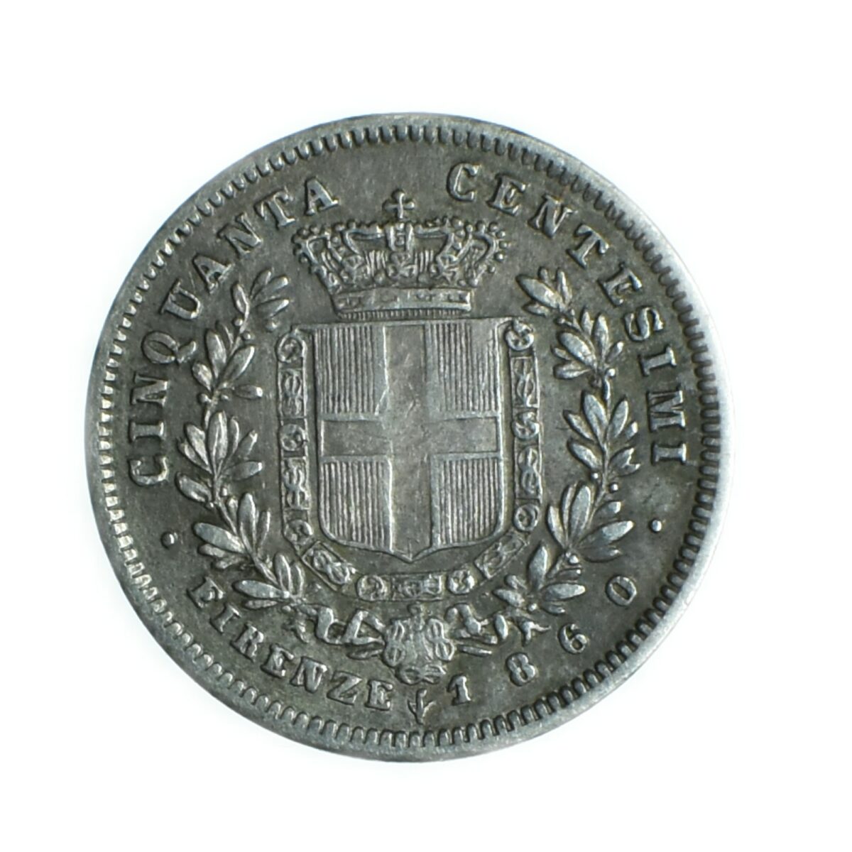 50 CENTESIMI ITALIE 1860 AVERS