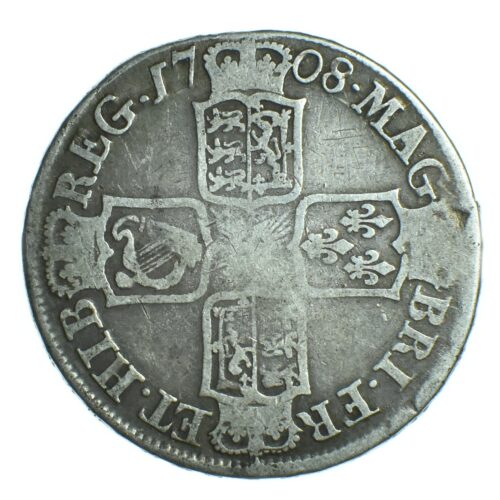 ANGLETERRE DEMI CROWN 1708 REVERS