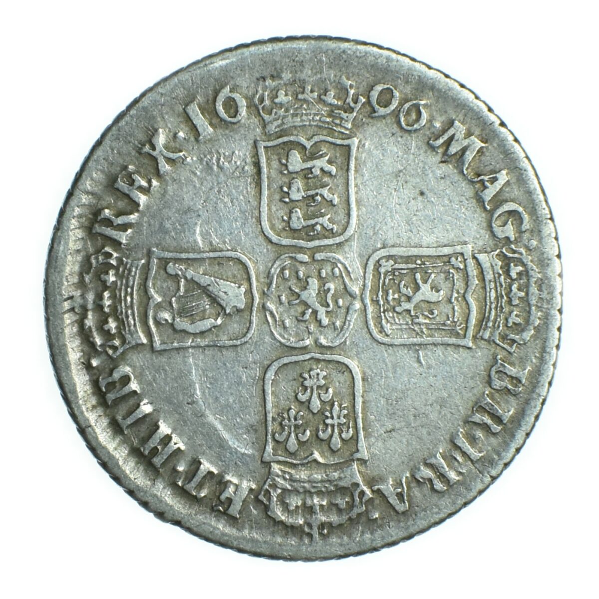 ANGLETERRE SHILLING GUILLAUME III REVERS