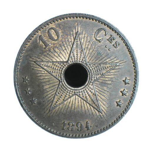 BELGIQUE CONGO 10 CENTIMES 1894 REVERS