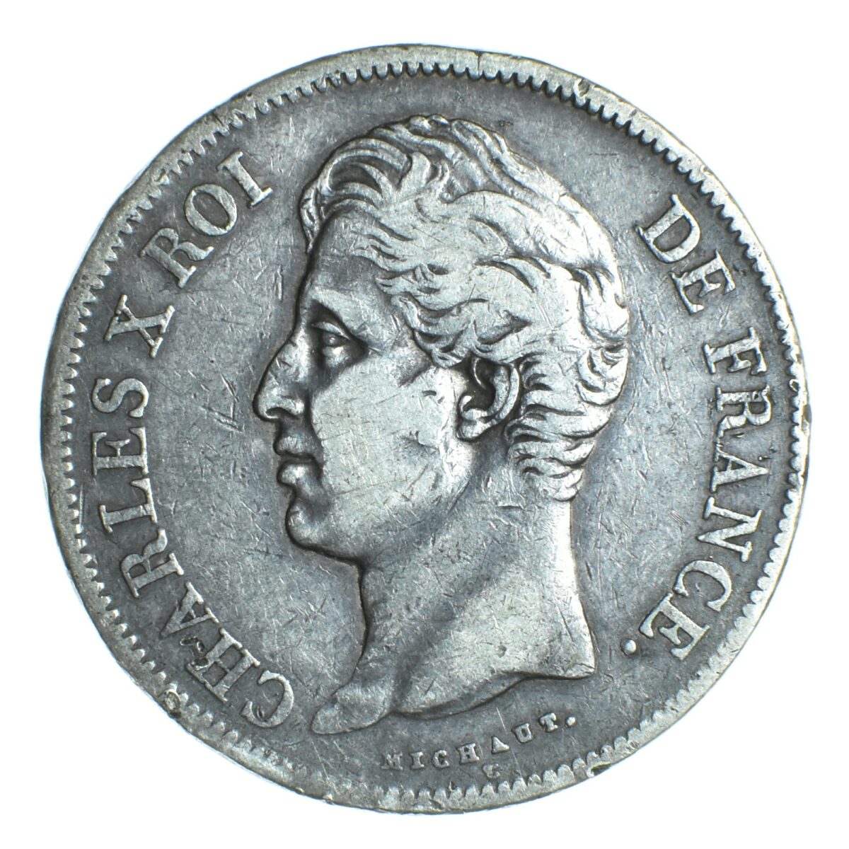 CHARLES X 5 FRANCS 1828 A PARIS AVERS 1