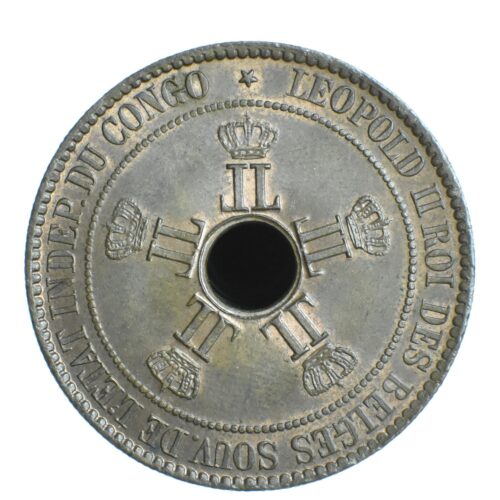 CONGO BELGE 10 CENTIMES 1889 AVERS