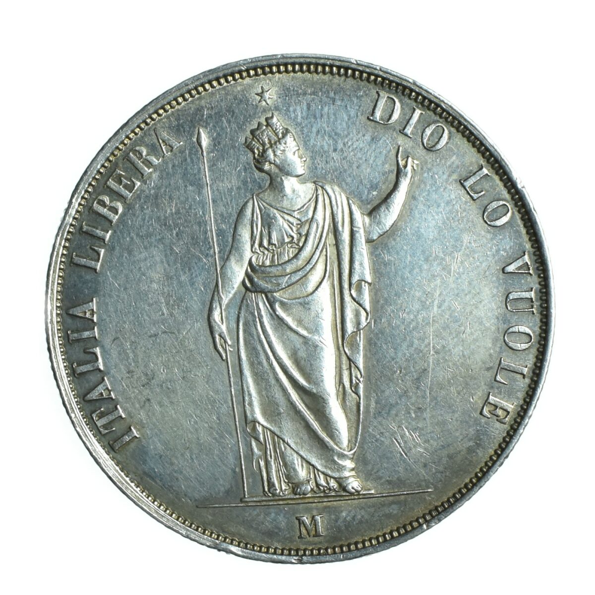 ITALIE 5 LIRE LOMBARDIE 1848 REVERS