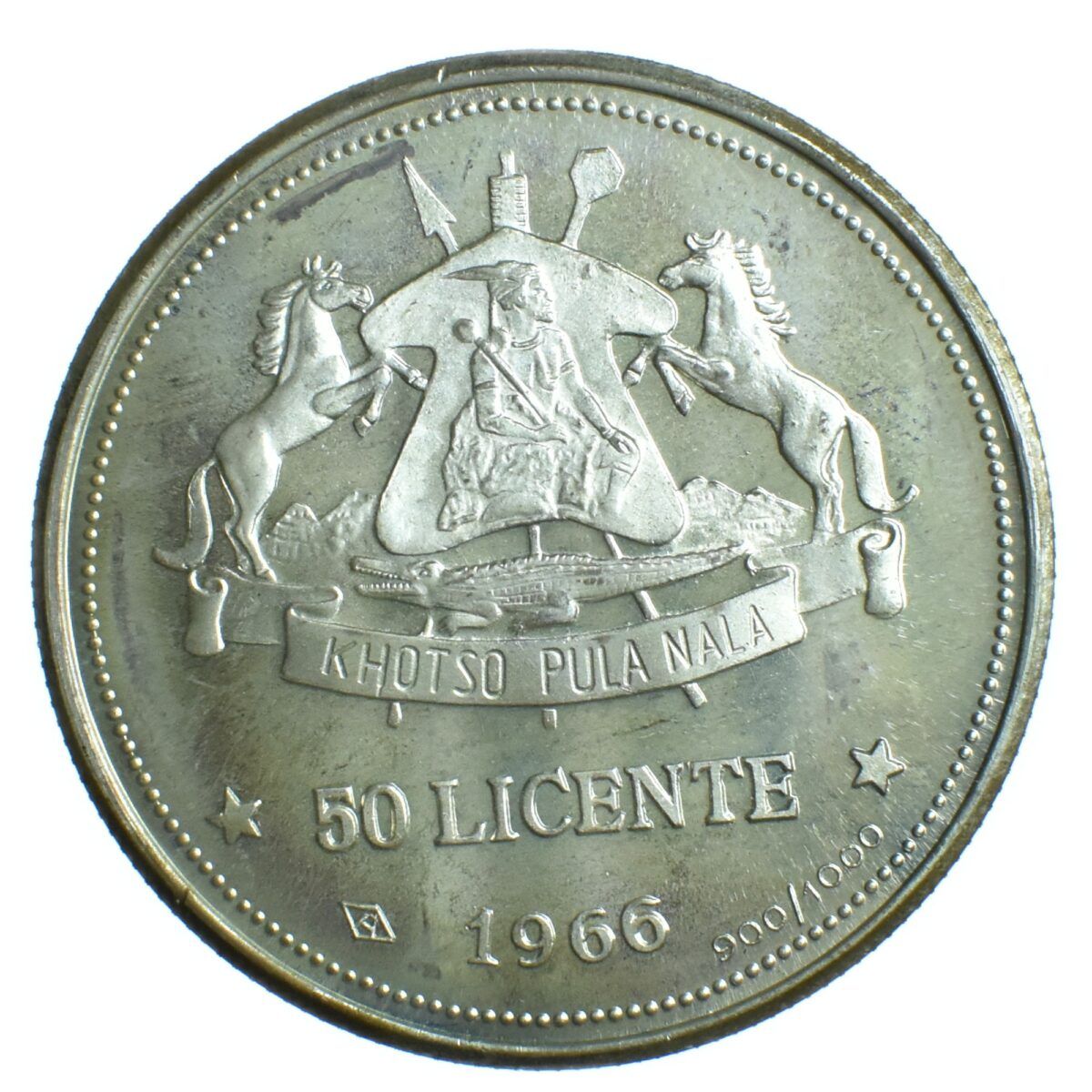 LESOTHO 50 LICENTE 1966 REVERS