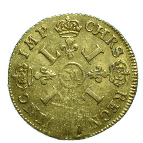 LOUIS XIV DOUBLE LOUIS OR REVERS 1696 TOULOUSE