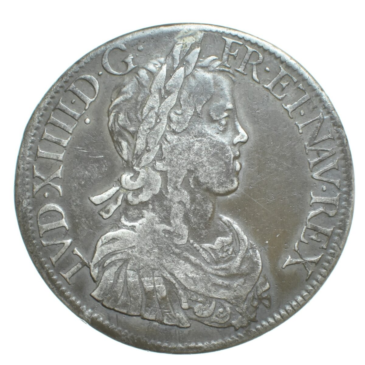 LOUIS XIV ECU 1652 PARIS AVERS