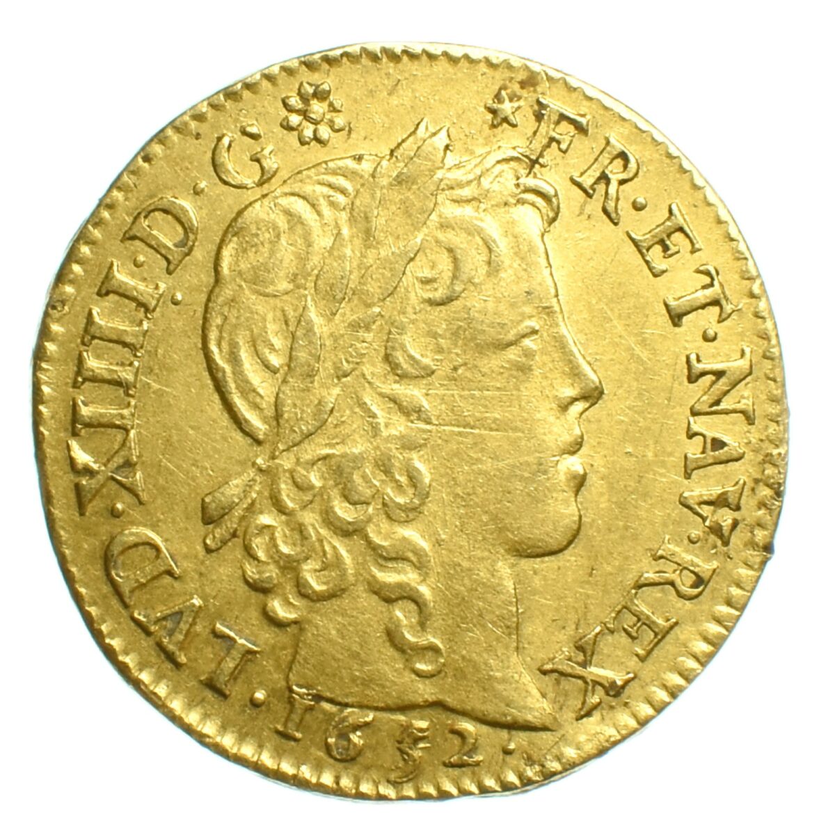 LOUIS XIV LOUIS OR 1652 PARIS AVERS