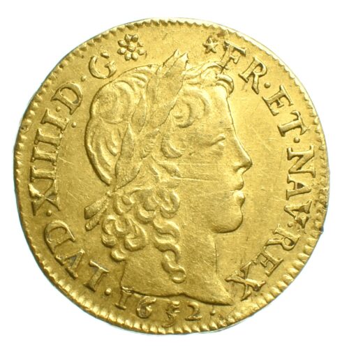 LOUIS XIV LOUIS OR 1652 PARIS AVERS