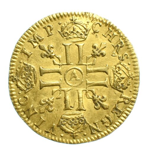 LOUIS XIV LOUIS OR 1652 PARIS REVERS